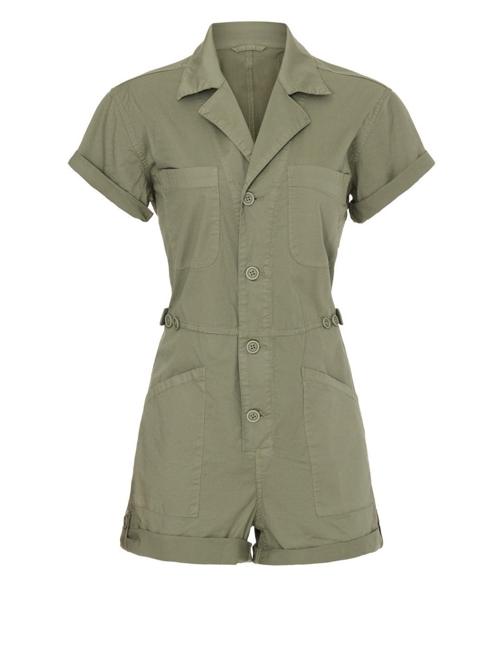 PISTOLA Parker Olive Utility Short-Sleeve Romper - Picture 5 of 6